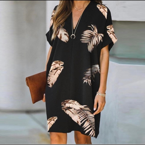 Dresses & Skirts - black pullover dress/coverup **add to bundle for $5**